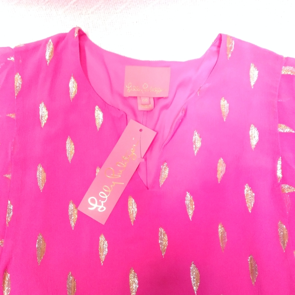 NWT Lilly Pulitzer Shalynn Silk Caftan Dress - Picture 7 of 9
